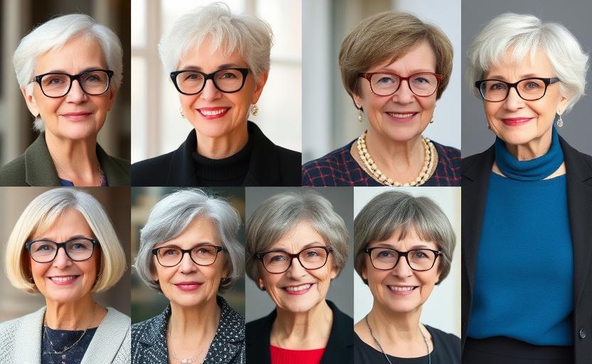 17 Super-Stylish Hairstyles for Women Over 60 With Glasses to Try Now