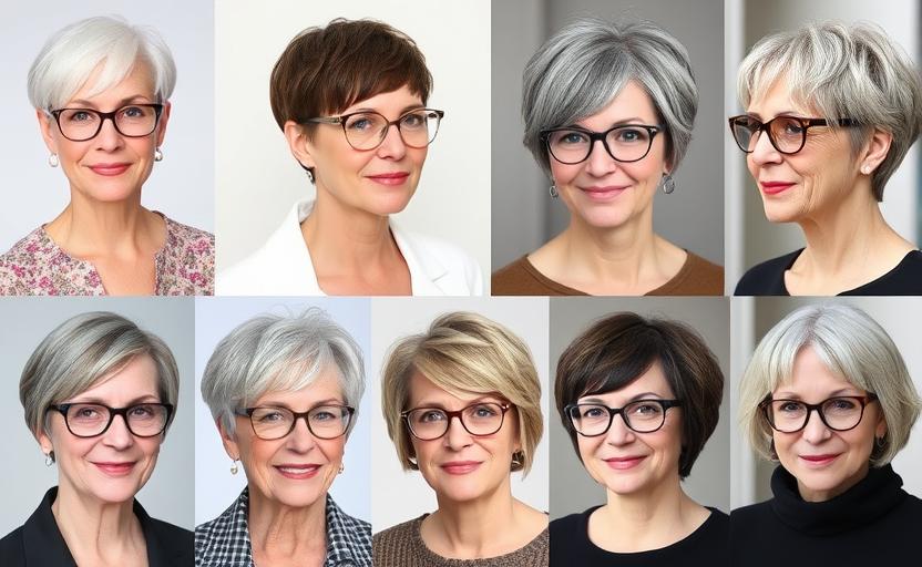 18 Stunning Short Hairstyles for Women Over 50 With Glasses to Refresh Your Look