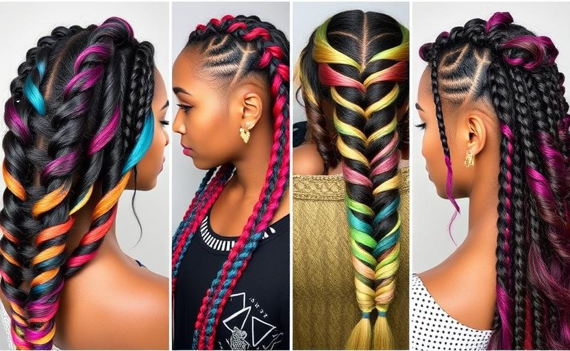 18 Trendy Goddess Braids With Color for a Bold New Look