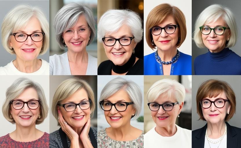 20 Trendy Hairstyle Ideas for Women Over 60 With Glasses to Try Now