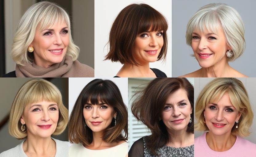 21 Timeless Hairstyles for Older Women With Bangs to Refresh Your Look