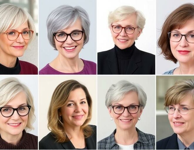 22 Hairstyles and Cuts for Older Women With Glasses