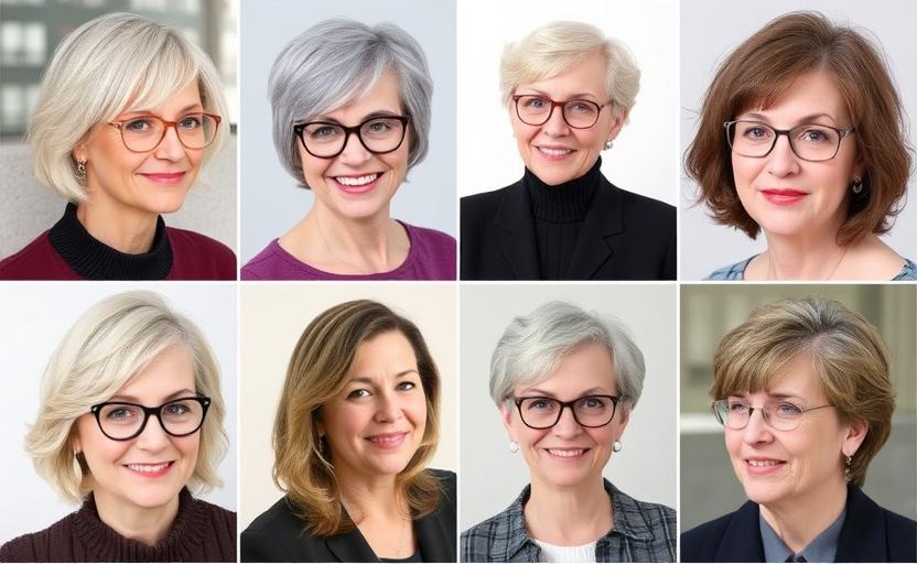 22 Hairstyles and Cuts for Older Women With Glasses